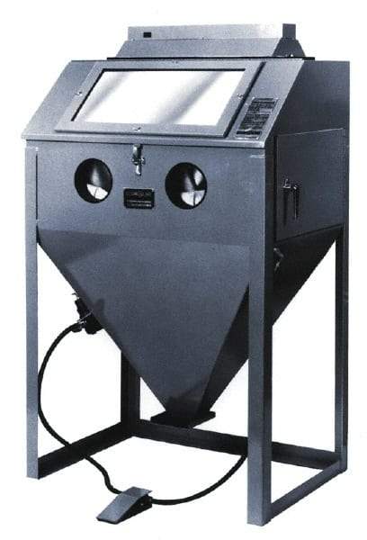 Econoline - 32" Wide x 63" High x 25" Deep Sandblasting Cabinet - Working Dimensions 30" Wide x 22" High x 23" Deep - Benchmark Tooling