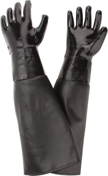 Made in USA - Size L (6) Neoprene Sand Blasting Work Gloves - For General Purpose, Uncoated, Paired - Benchmark Tooling