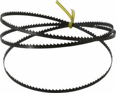 Starrett - 6 TPI, 4' 8" Long x 1/4" Wide x 0.025" Thick, Welded Band Saw Blade - Carbon Steel, Toothed Edge, Wavy Tooth Set, Flexible Back, Contour Cutting - Benchmark Tooling