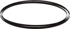 Starrett - 10 TPI, 7' 9-1/2" Long x 1/4" Wide x 0.025" Thick, Welded Band Saw Blade - Carbon Steel, Toothed Edge, Raker Tooth Set, Flexible Back, Contour Cutting - Benchmark Tooling