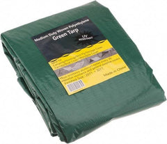 Value Collection - 30' Long x 20' Wide Polyethylene Tarp & Dust Cover - Green, 9 to 10 mil Thickness - Benchmark Tooling