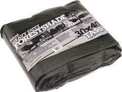 Value Collection - 40' Long x 30' Wide Polyethylene Tarp & Dust Cover - Green, 9 to 10 mil Thickness - Benchmark Tooling