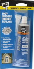 DAP - 2.8 oz Tube Clear RTV Silicone Joint Sealant - -40 to 400°F Operating Temp, 10 to 20 min Tack Free Dry Time, 24 hr Full Cure Time - Benchmark Tooling