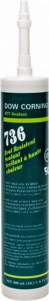 Dow Corning - 10.1 oz Cartridge Red RTV Silicone Joint Sealant - -85 to 500°F Operating Temp, 17 min Tack Free Dry Time, 24 hr Full Cure Time, Series 736 - Benchmark Tooling