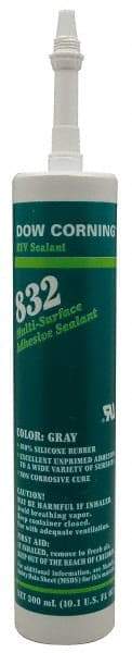 Dow Corning - 10.1 oz Cartridge Black RTV Silicone Joint Sealant - -67 to 300°F Operating Temp, 90 min Tack Free Dry Time, Series 832 - Benchmark Tooling