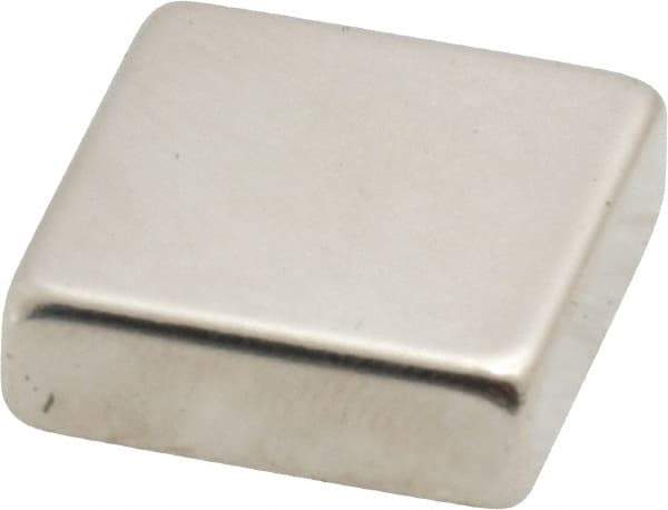 Eclipse - 16.5 Lb Max Holding Capacity Neodymium Rare Earth Block Magnet - 3/4" Long x 3/4" Wide x 1/4" High, 248°F Max Operating Temp - Benchmark Tooling