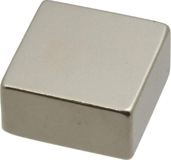 Eclipse - 43.9 Lb Max Holding Capacity Neodymium Rare Earth Block Magnet - 1" Long x 1" Wide x 1/2" High, 248°F Max Operating Temp - Benchmark Tooling