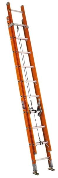 Louisville - 36' High, Type I Rating, Fiberglass Industrial Extension Ladder - Benchmark Tooling