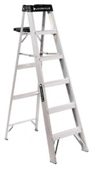 Louisville - 9 Steps, 10' High, Type IA Rating, Aluminum Step Ladder - Benchmark Tooling