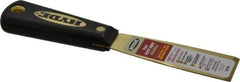 Hyde Tools - 1-1/4" Wide Brass Putty Knife - Stiff, Nylon Handle, 7.6" OAL - Benchmark Tooling