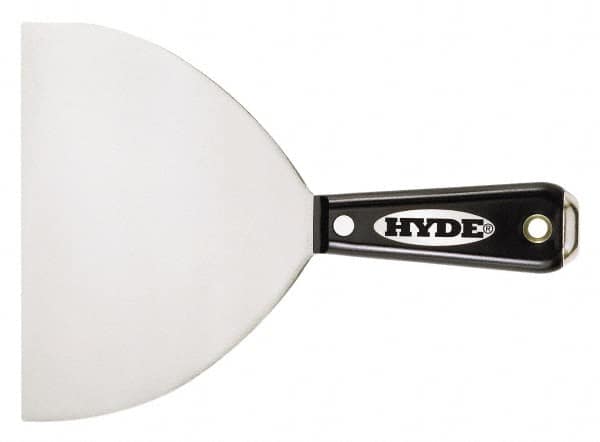 Hyde Tools - 4" Wide Stainless Steel Taping Knife - Flexible, Nylon Handle, 8-1/8" OAL - Benchmark Tooling