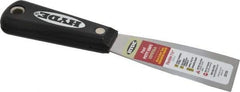 Hyde Tools - 1-1/2" Wide Steel Putty Knife - Flexible, Nylon Handle, 7-3/4" OAL - Benchmark Tooling