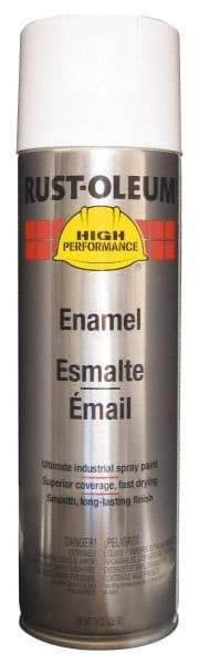 Rust-Oleum - Fleet White, 15 oz Net Fill, Gloss, Enamel Spray Paint - 14 Sq Ft per Can, 15 oz Container, Use on Rust Proof Paint - Benchmark Tooling