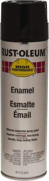 Rust-Oleum - Black, 15 oz Net Fill, Gloss, Enamel Spray Paint - 14 Sq Ft per Can, 15 oz Container, Use on Rust Proof Paint - Benchmark Tooling