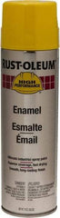 Rust-Oleum - Safety Yellow, 15 oz Net Fill, Gloss, Enamel Spray Paint - 14 Sq Ft per Can, 15 oz Container, Use on Rust Proof Paint - Benchmark Tooling