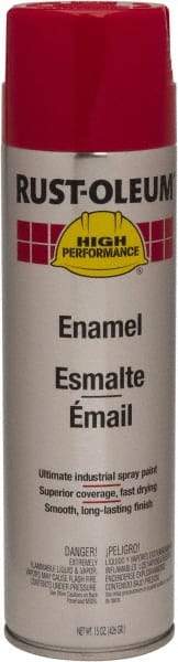 Rust-Oleum - Safety Red, 15 oz Net Fill, Gloss, Enamel Spray Paint - 14 Sq Ft per Can, 15 oz Container, Use on Rust Proof Paint - Benchmark Tooling