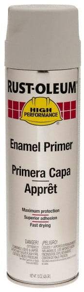 Rust-Oleum - 15 oz Flat Gray Enamel Spray Primer - 14 Sq Ft Coverage - Benchmark Tooling