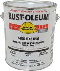 Rust-Oleum - 1 Gal Safety Red Gloss Finish Industrial Enamel Paint - Interior/Exterior, Direct to Metal, <450 gL VOC Compliance - Benchmark Tooling