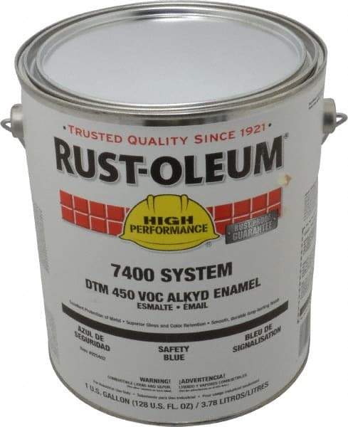 Rust-Oleum - 1 Gal Safety Blue Gloss Finish Industrial Enamel Paint - Interior/Exterior, Direct to Metal, <450 gL VOC Compliance - Benchmark Tooling