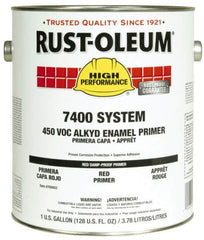 Rust-Oleum - 1 Gal Red Damp-Proof Primer - 230 to 435 Sq Ft/Gal, <450 gL Content, Direct to Metal, Quick Drying - Benchmark Tooling