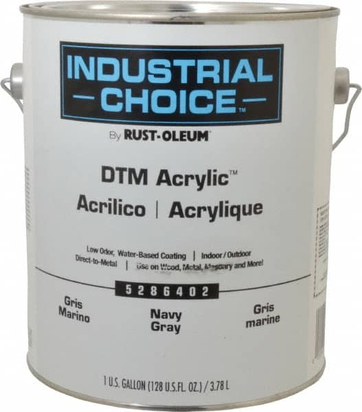 Rust-Oleum - 1 Gal Navy Gray Semi Gloss Finish Alkyd Enamel Paint - Interior/Exterior, Direct to Metal, <250 gL VOC Compliance - Benchmark Tooling