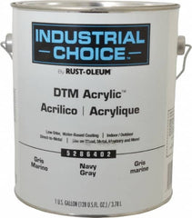 Rust-Oleum - 1 Gal Navy Gray Semi Gloss Finish Alkyd Enamel Paint - Interior/Exterior, Direct to Metal, <250 gL VOC Compliance - Benchmark Tooling