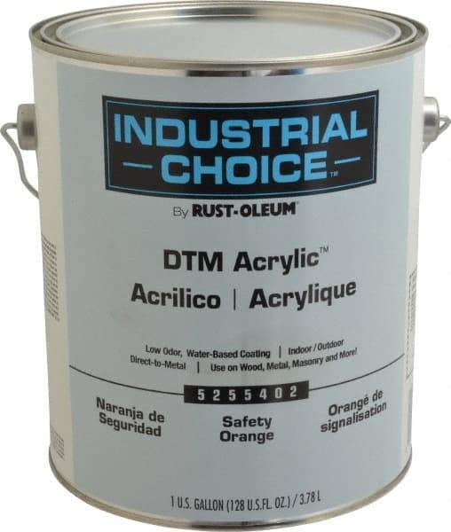 Rust-Oleum - 1 Gal Safety Orange Semi Gloss Finish Alkyd Enamel Paint - Interior/Exterior, Direct to Metal, <250 gL VOC Compliance - Benchmark Tooling