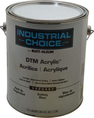 Rust-Oleum - 1 Gal Safety Blue Semi Gloss Finish Alkyd Enamel Paint - Interior/Exterior, Direct to Metal, <250 gL VOC Compliance - Benchmark Tooling