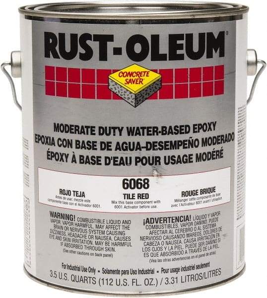 Rust-Oleum - 1 Gal High Gloss Tile Red Water-Based Epoxy - 200 to 350 Sq Ft/Gal Coverage, <250 g/L VOC Content - Benchmark Tooling