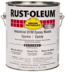 Rust-Oleum - 1 Gal Gloss Dunes Tan Epoxy Mastic - 100 to 225 Sq Ft/Gal Coverage, <340 g/L VOC Content, Direct to Metal - Benchmark Tooling