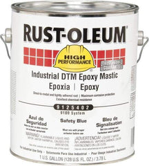 Rust-Oleum - 1 Gal Gloss Safety Blue Epoxy Mastic - 100 to 225 Sq Ft/Gal Coverage, <340 g/L VOC Content, Direct to Metal - Benchmark Tooling