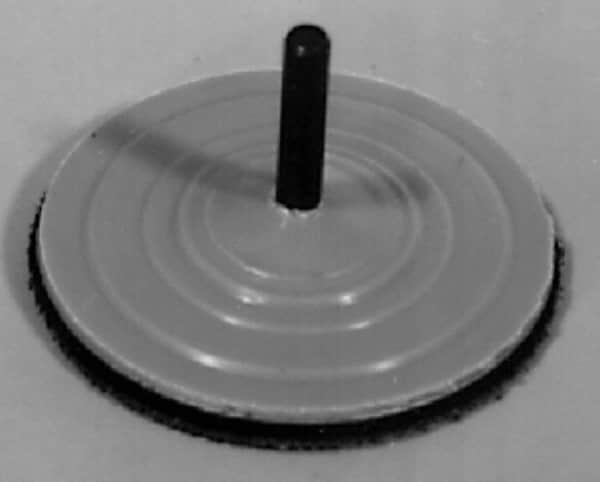 AutoQuip - 1" Diam Adhesive/PSA Disc Backing Pad - 1/4" Shank Diam, Medium Density, 25,000 RPM - Benchmark Tooling