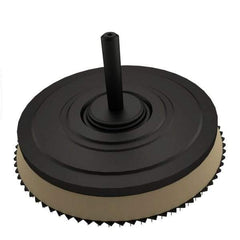 AutoQuip - 3" Diam Hook & Loop Disc Backing Pad - 1/4" Shank Diam, Medium Density, 18,000 RPM - Benchmark Tooling