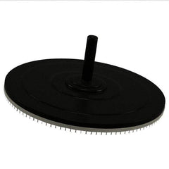 AutoQuip - 4" Diam Hook & Loop Disc Backing Pad - 1/4" Shank Diam, Firm Density, 14,000 RPM - Benchmark Tooling