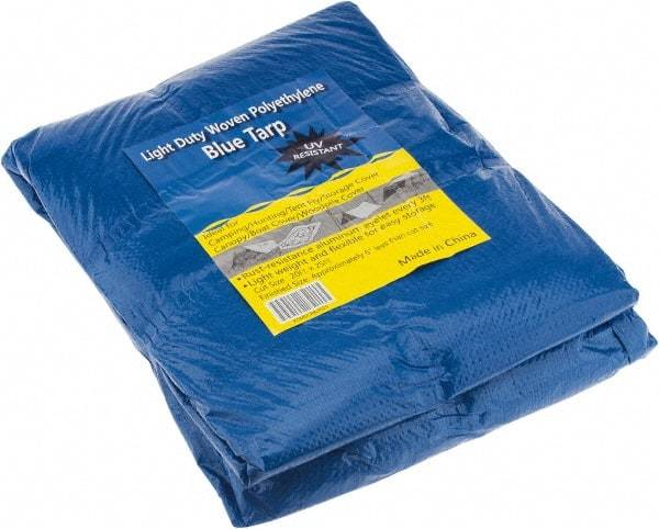 Value Collection - 25' Long x 20' Wide Polyethylene Tarp & Dust Cover - Blue - Benchmark Tooling
