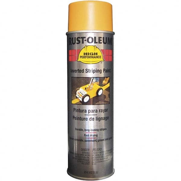 18 fl oz Yellow Striping Paint 275' to 300' Coverage at 3″ Wide, Solvent-Based Formula