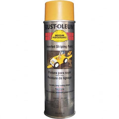 18 fl oz Yellow Striping Paint 275' to 300' Coverage at 3″ Wide, Solvent-Based Formula