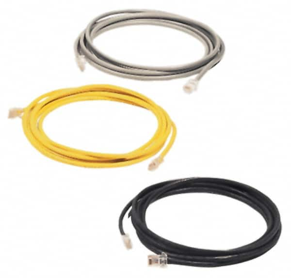 Hubbell - Cat5e, 24 AWG, 1 Wire, 200 MHz, Unshielded Network & Ethernet Cable - Black, PVC, 5' OAL - Benchmark Tooling