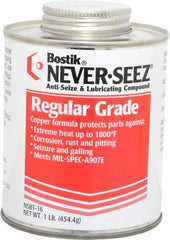 Bostik - 1 Lb Can Extreme Pressure Anti-Seize Lubricant - Copper, -297 to 1,800°F, Silver Gray, Water Resistant - Benchmark Tooling