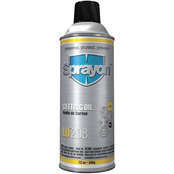 Sprayon - Sprayon, 12 oz Aerosol Cutting Fluid - Straight Oil, For Broaching, Cutting, Drilling, Grinding, Machining, Sawing, Threading - Benchmark Tooling