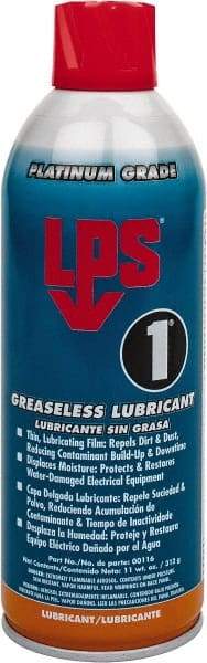 LPS - 16 oz Aerosol Dry Film Penetrant/Lubricant - Clear Yellow, Food Grade - Benchmark Tooling