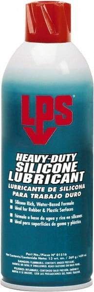 LPS - 16 oz Aerosol Dry Film/Silicone Penetrant/Lubricant - White, -40°F to 392°F, Food Grade - Benchmark Tooling