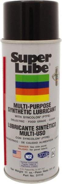 Synco Chemical - 11 oz Aerosol Synthetic General Purpose Grease - Translucent White, Food Grade, 450°F Max Temp, NLGIG 2, - Benchmark Tooling