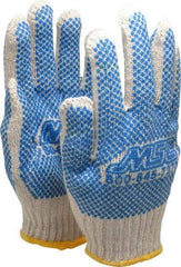 PRO-SAFE - Size S (7) PVC Coated Cotton Blend Work Gloves - For General Purpose, Fully Coated, Knit Wrist Cuff, Blue, Paired - Benchmark Tooling