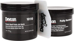 Devcon - 1 Lb Pail Two Part Epoxy - 45 min Working Time, Series Plastic Steel - Benchmark Tooling