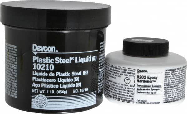 Devcon - 1 Lb Pail Two Part Epoxy - 45 min Working Time, Series Plastic Steel - Benchmark Tooling