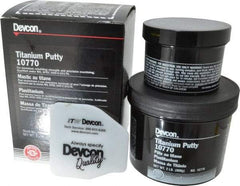 Devcon - 2 Lb Kit Gray Epoxy Resin Putty - 150°F (Wet), 350°F (Dry) Max Operating Temp, 16 hr Full Cure Time - Benchmark Tooling