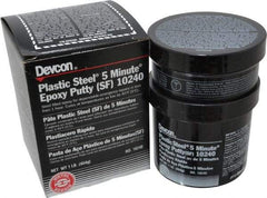 Devcon - 1 Lb Pail Two Part Epoxy - 5 min Working Time, 2,026 psi Shear Strength, Series Plastic Steel - Benchmark Tooling