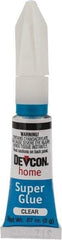 Devcon - 0.07 oz Tube Clear Instant Adhesive - Bonds to Ceramic, Glass, Metal, Plastic & Vinyl - Benchmark Tooling