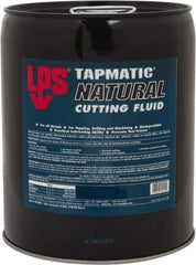 LPS - Tapmatic Natural, 5 Gal Pail Cutting & Tapping Fluid - Straight Oil, For Boring, Broaching, Drilling, Engraving, Facing, Milling, Reaming, Sawing, Tapping, Threading, Turning - Benchmark Tooling